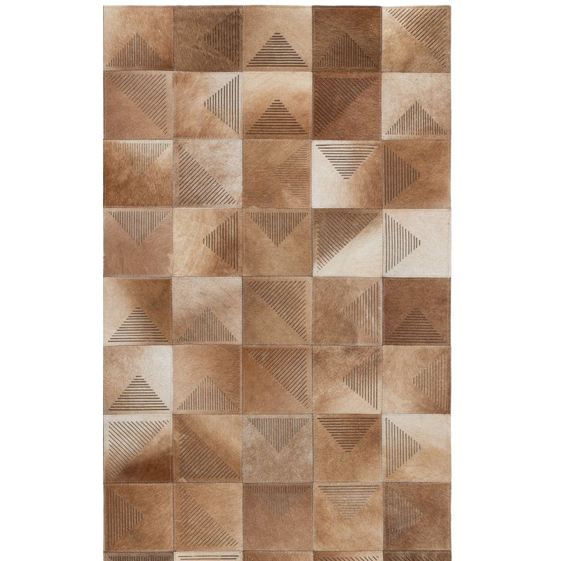 Tapis d'intérieur en cuir tissé à la main Studio, 5'-0" x 8'-0" Rectangle