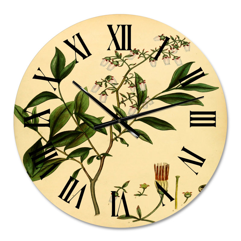 Vintage Plant Life V - Horloge murale traditionnelle, Petit