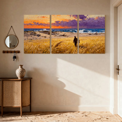 Ensemble de 3 impressions d'art sur toile, "Scènes et paysages urbains"