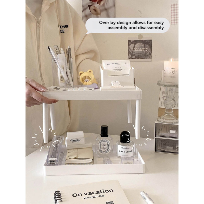 Rangement de bureau empilable en plastique Marrie