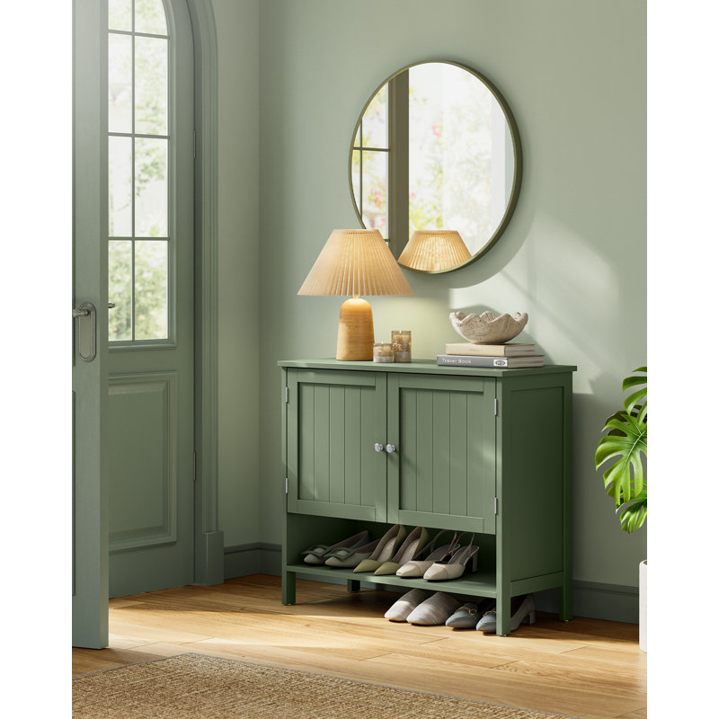 10 Pair Shoe Storage Cabinet, Green