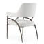 Betty - Modern Off-white Fabric + Bronze Dining Chair