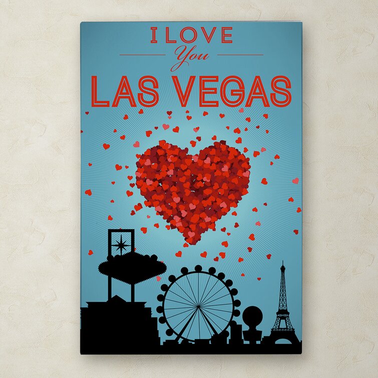 Las Vegas, Nevada - Retro Skyline (no text) - Lantern Press Poster