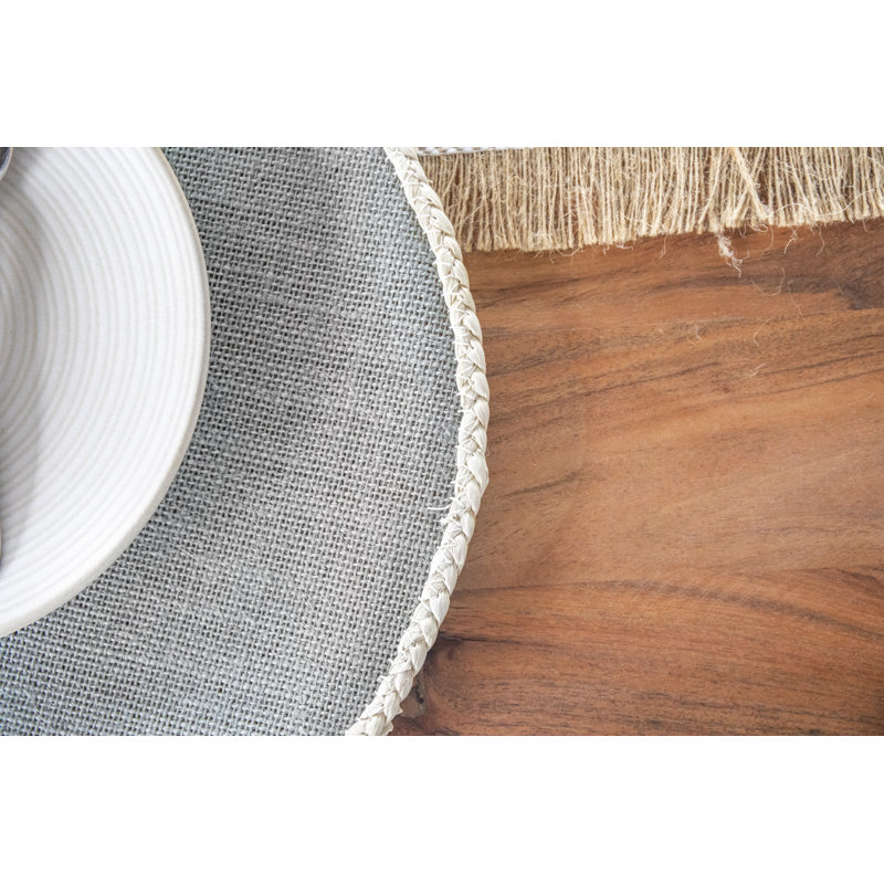 Naturals Jute Solid Colour Round Placemat