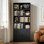 Bibliothèque 6 niveaux avec portes et rangement cubique pour bureau personnel