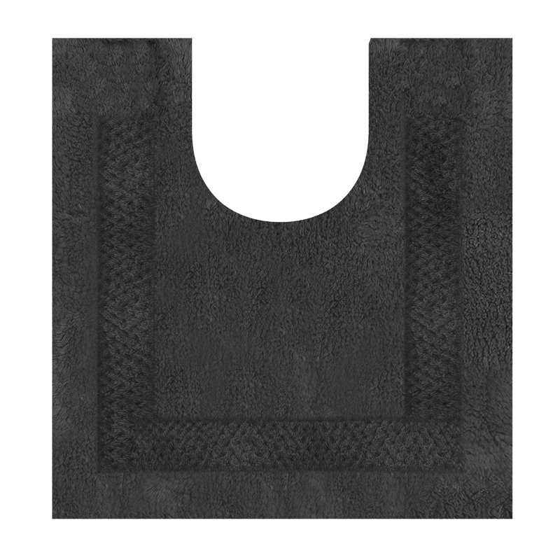 Tapis 100% coton en U lavable à la machine avec envers en latex Classy Bathmat Collection, gris