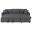 Canapé modulaire convertible polyvalent avec rangement dissimulé et coussins moelleux