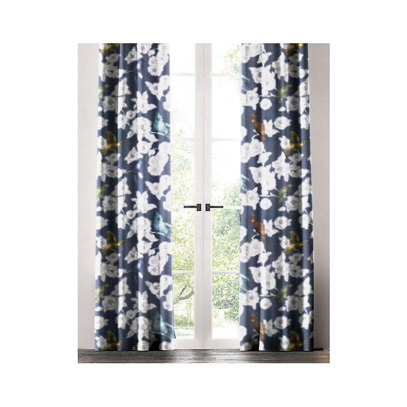 Cotton Blend Room Darkening Curtain Single Panel, White, 50" W x 72" L