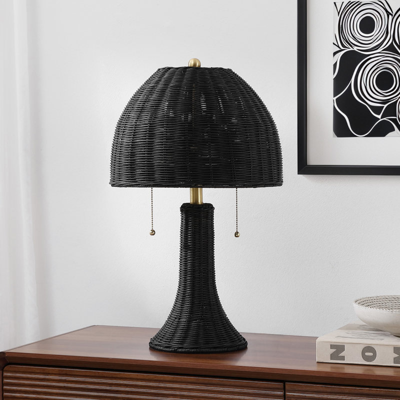 Lampe de table brun clair 22 po Cathcart, Noir