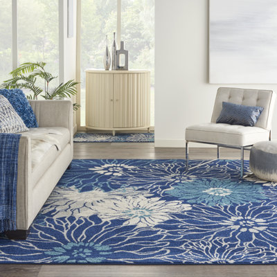 Tapis bleu marine Augusta