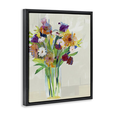 Cadre flottant dans un vase Bright Flower Assortment, design par Jill Martin