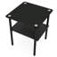 Ensemble de 2 tables d'appoint modernes en verre avec tablette de rangement en MDF et pieds en métal pour le salon