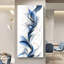 Unframed Vertical Canvas Wall Art Blue White Gold Swirl Fluid Abstract Contemporary Luxury Decor-1940257956