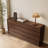 Modern Simple Walnut Wood Color Entrance Cabinet 62.9 " W 8 - Drawer Dresser