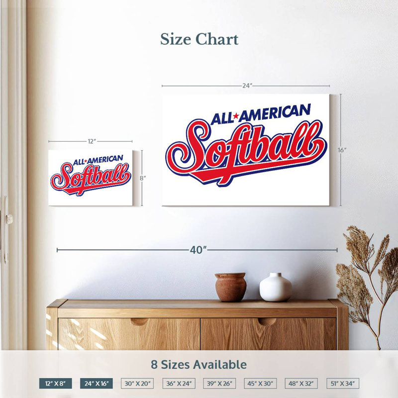 Kema American Softball Sign, 16" H x 24" W