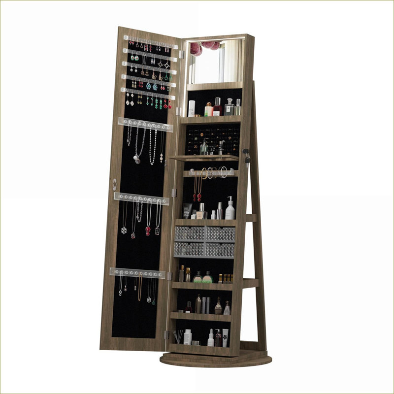 Armoire pour bijoux FlowLuxe, Brun