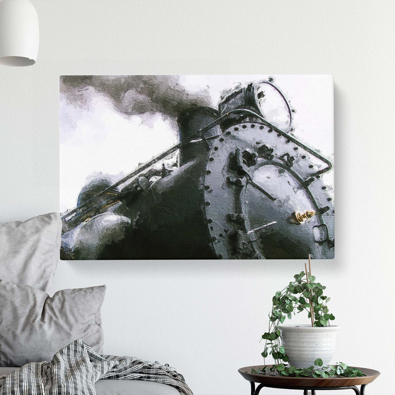 Steam Train - Wrapped Canvas, 40cm H x 60cm W x 3cm D