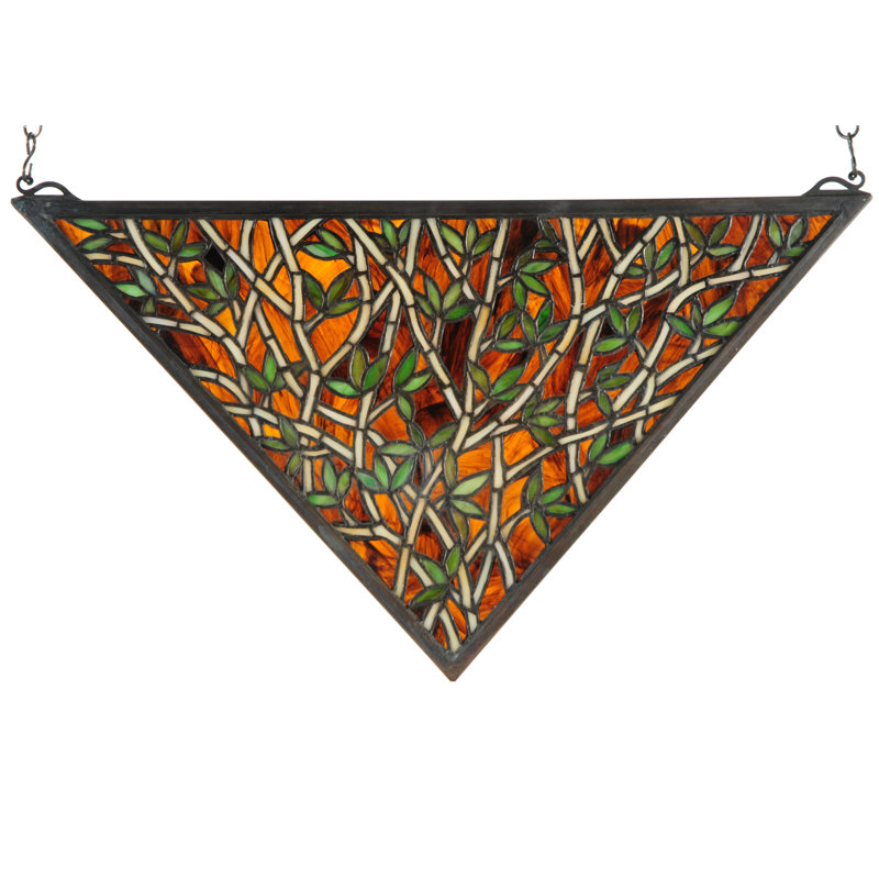 21.5"W X 12"H Bamboo Stained Glass Window