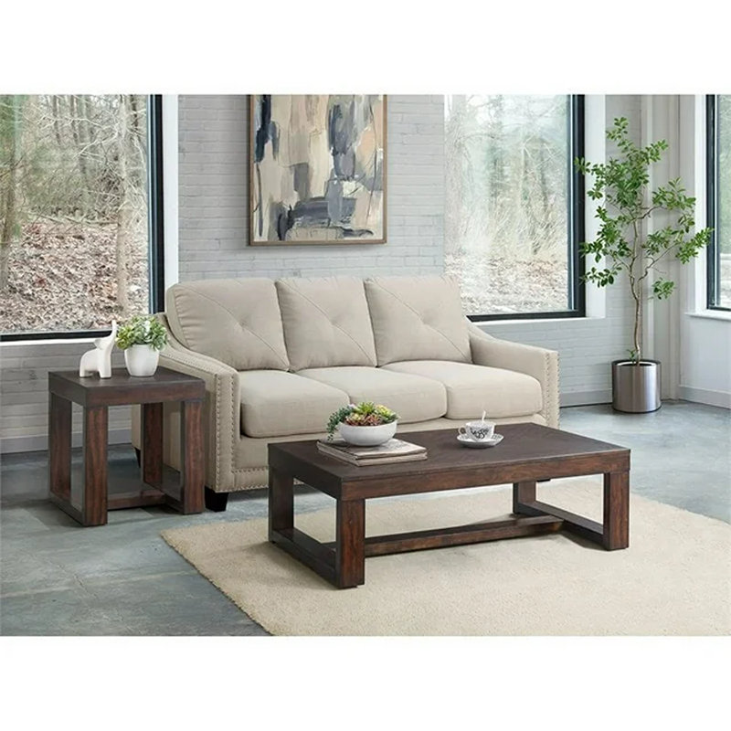 Watson Dark Brown Rectangular Wood Coffee Table