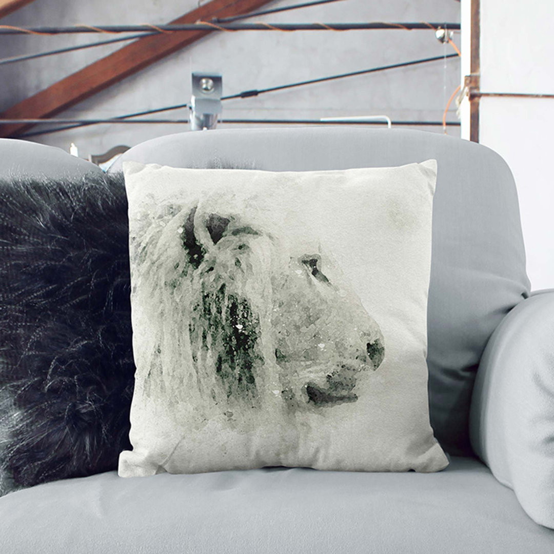 A Lion in Abstract Cushion with Filling