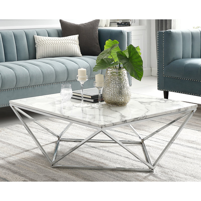 2 - Piece Living Room Table Set, Silver