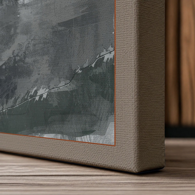 Layered Horizons Minimalist - Wrapped Canvas, 30x20 - 76.2 x 50.8 cm, Taupe Border