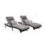 Ensemble de 2 chaises longues d'extérieur inclinables avec coussins et chaises longues inclinables-1116694762