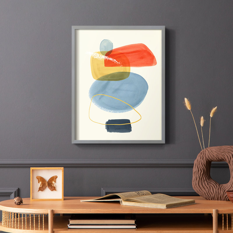«Bright Color Bundle I», reproduction encadrée - bois massif, H 10 po x l 8 po, Gris