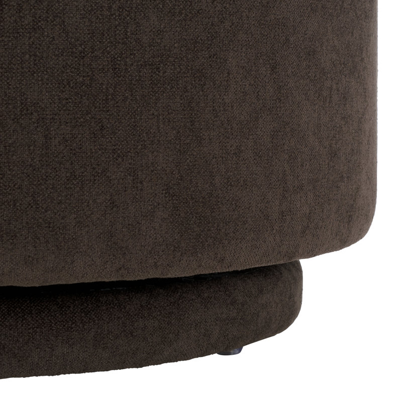 Fauteuil d'appoint pivotant Wharton, Lin brun