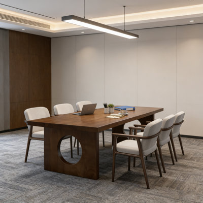 Simple Solid Wood Dark Brown Conference Tables