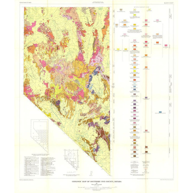 Art sur toile Astoria Grand Cornwall, Southern Nye County, Nevada, 1954, H 23 po x l 20 po