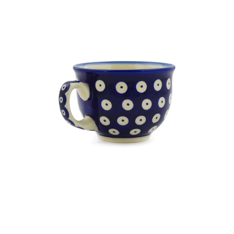 Tasse à thé lustré Peacock, Paon aux yeux bleus