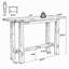 63" Bar Table, Wood Bar Height Pub Table Home Bar Unit