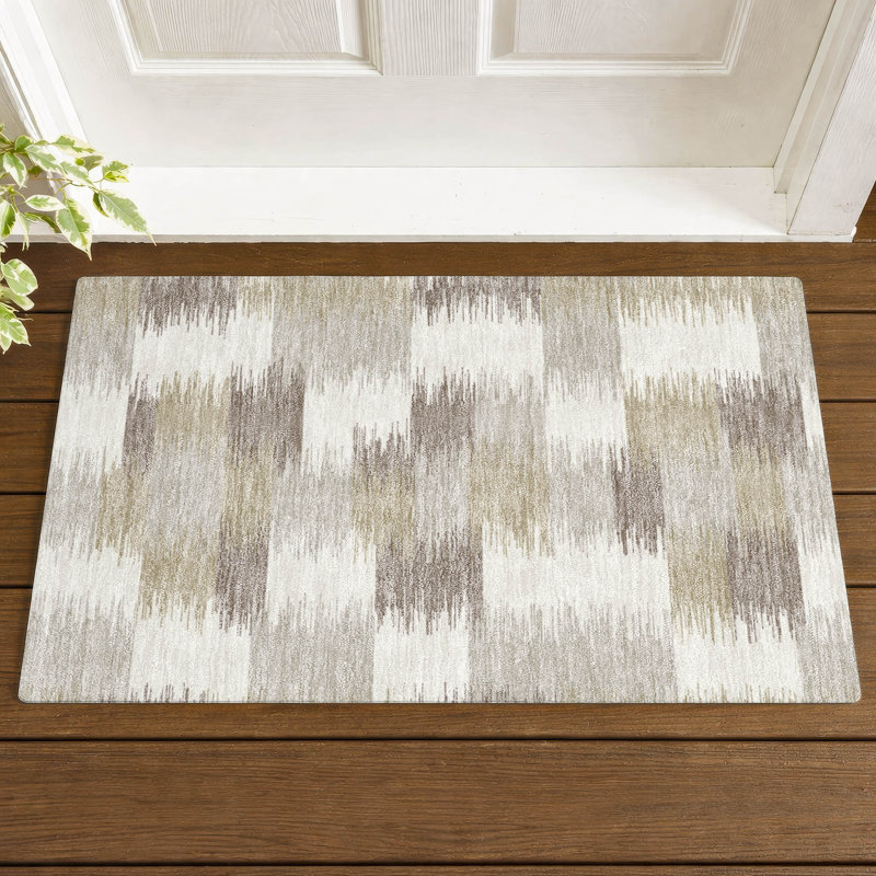 Machine Washable Indoor/Outdoor Chantille ACN2912 Geometric Rug, Ivory, 2'6" x 3'10"