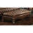 Carvajal Button Tufted Bench in Two Tone Light Brown and Cherry Oak