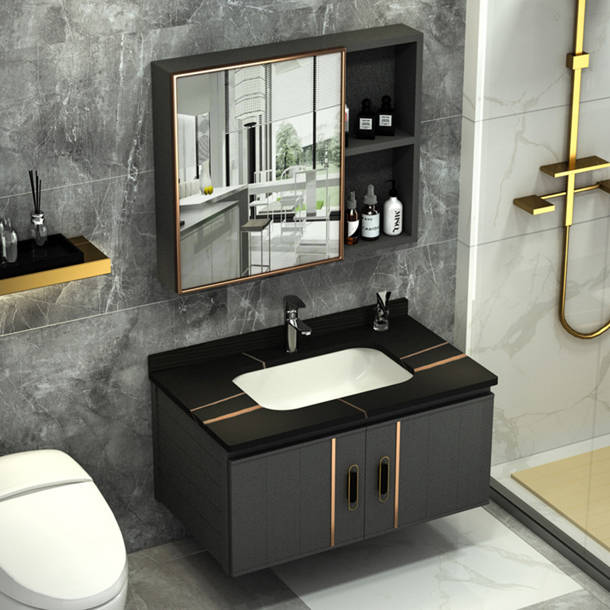 Latitude Run® 28'' Wall Mounted Single Bathroom Vanity with ...