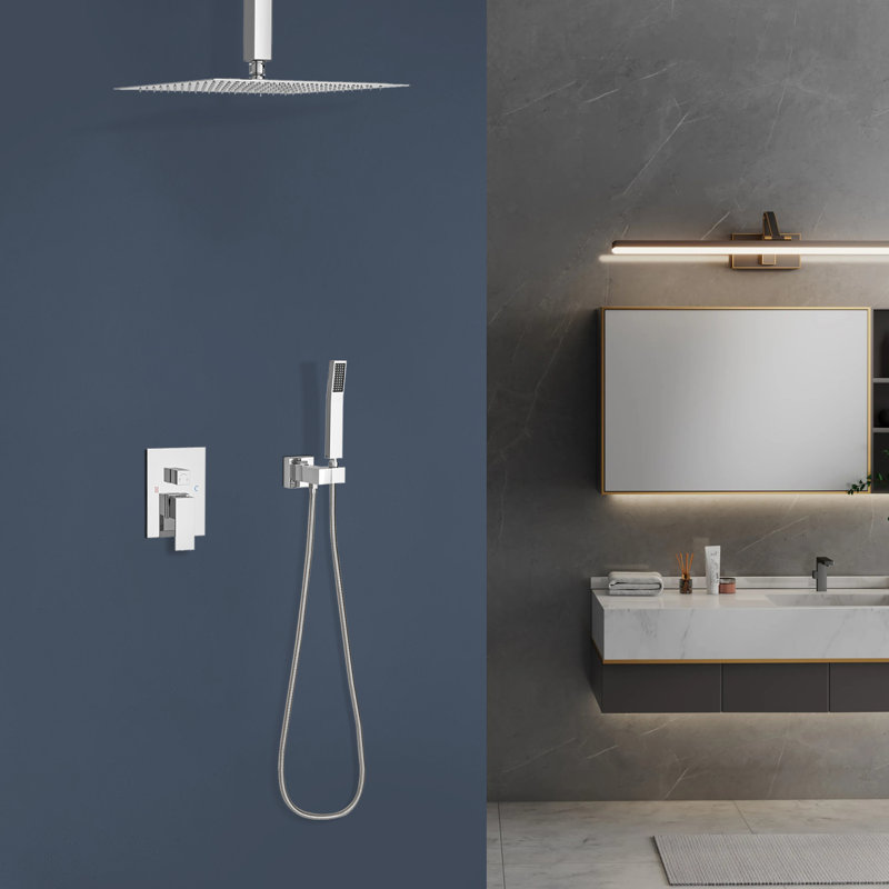 2-Function High-Pressure Rainfall Shower System, Tub Faucet Set
