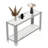 Sophisticated Double-Layer Tempered Glass Console Table with Stainless Steel Frame for Versatile Use-128695679