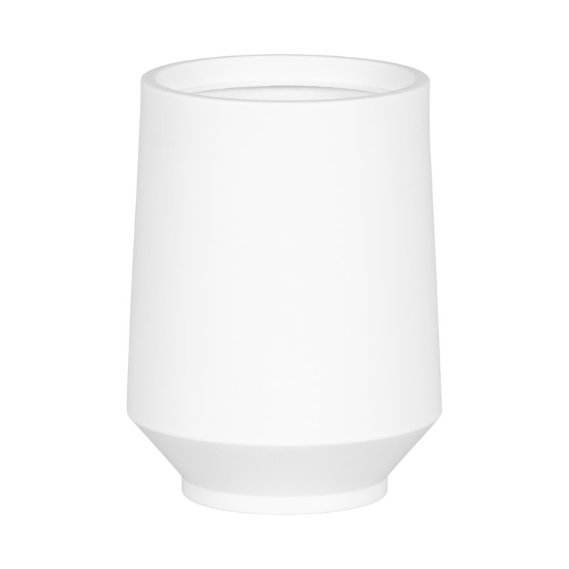 Pot à fleurs en plastique Dalya, Blanc, H 16,25 po x l 12,25 po x P 12,25 po