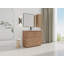 Meuble-lavabo autoportant avec lavabo en céramique et armoire d'appoint-800867406