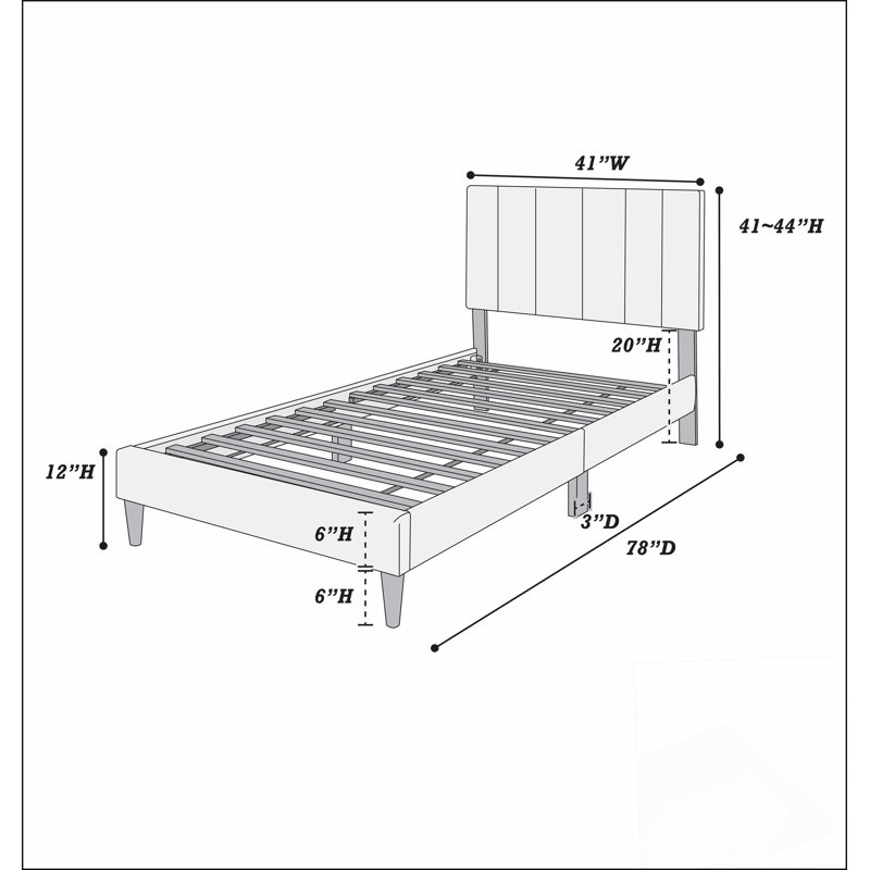 Lit simple Matériaux robustes et durables, modernes et simples, respectueux de l'environnement, faciles à installer