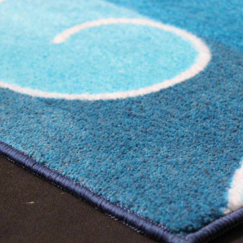 Tapis bleu / noir Berkhamstead, Rectangle 3 pi 9 po x 5 pi 5 po