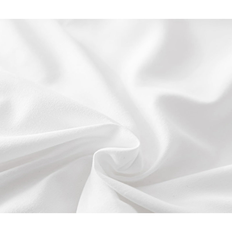 The Set Ruffle Comforter with 1 Pillowcase Soft Twin Size, White, Twin Comforter + 2 Pillowcases