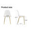 Ensemble de chaises d'appoint de salle à manger avec pieds dorés - siège en PET transparent, L 17,32 po x l 18,11 po x H 32,67 po, 6 pièces
