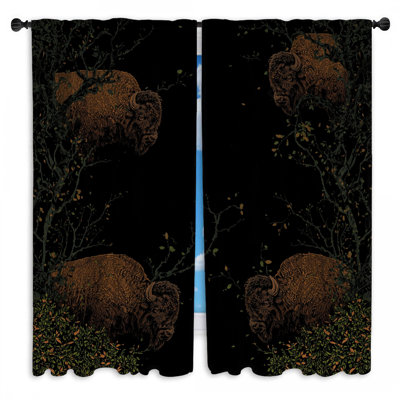 Rideaux de fenêtre Buffalo In Woodland