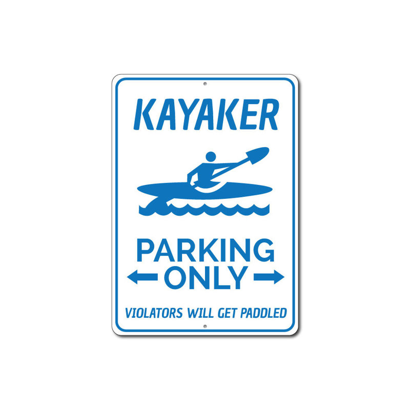 Panneau de signalisation en aluminium Kayaker, H 18 po x l 12 po x P 0,06 po