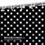 Rideau de douche monochrome noir à motif géométrique avec 12 crochets-129039556