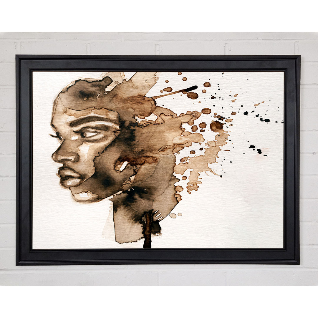 The Splatter Of Ink Portrait Gerahmter Druck