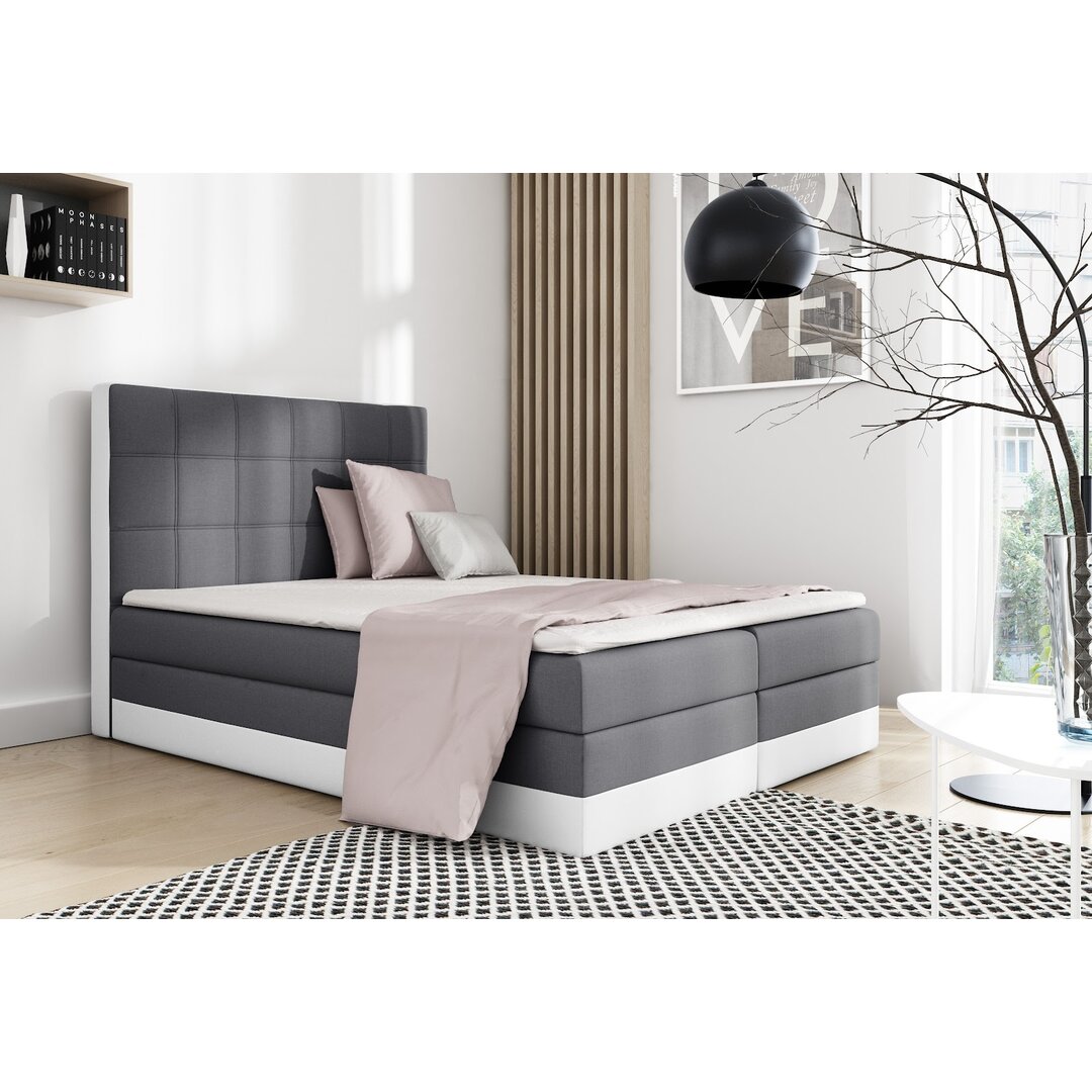 Boxspringbett Armetta mit Topper und Bettkasten