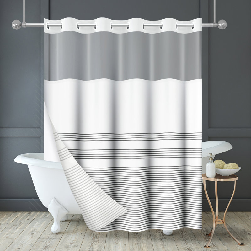 Rideau de douche 72X75 Hookless - 100% polyester